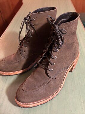 Womens Red Wing Clara Olive Green Heeled Boots Size 10 B Made In USA